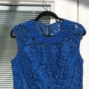 Adrianna Papell Lace and Gemstone Dress